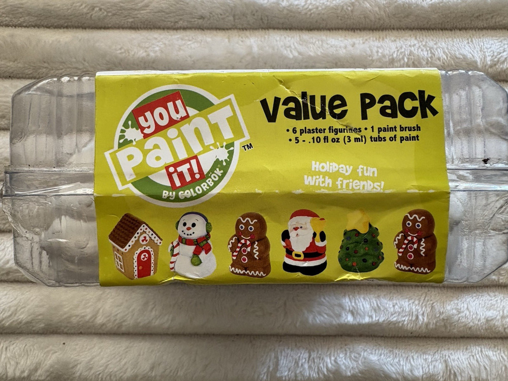 Colorbok You Paint It! 64953 Plaster 6 pk Gingerbread Friends New 2011
